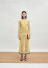 SWAYING 25 Spring/Summer Water-soluble Wool Round Neck Vest SW-SW25SS1T10C2-YCL Primrose Green